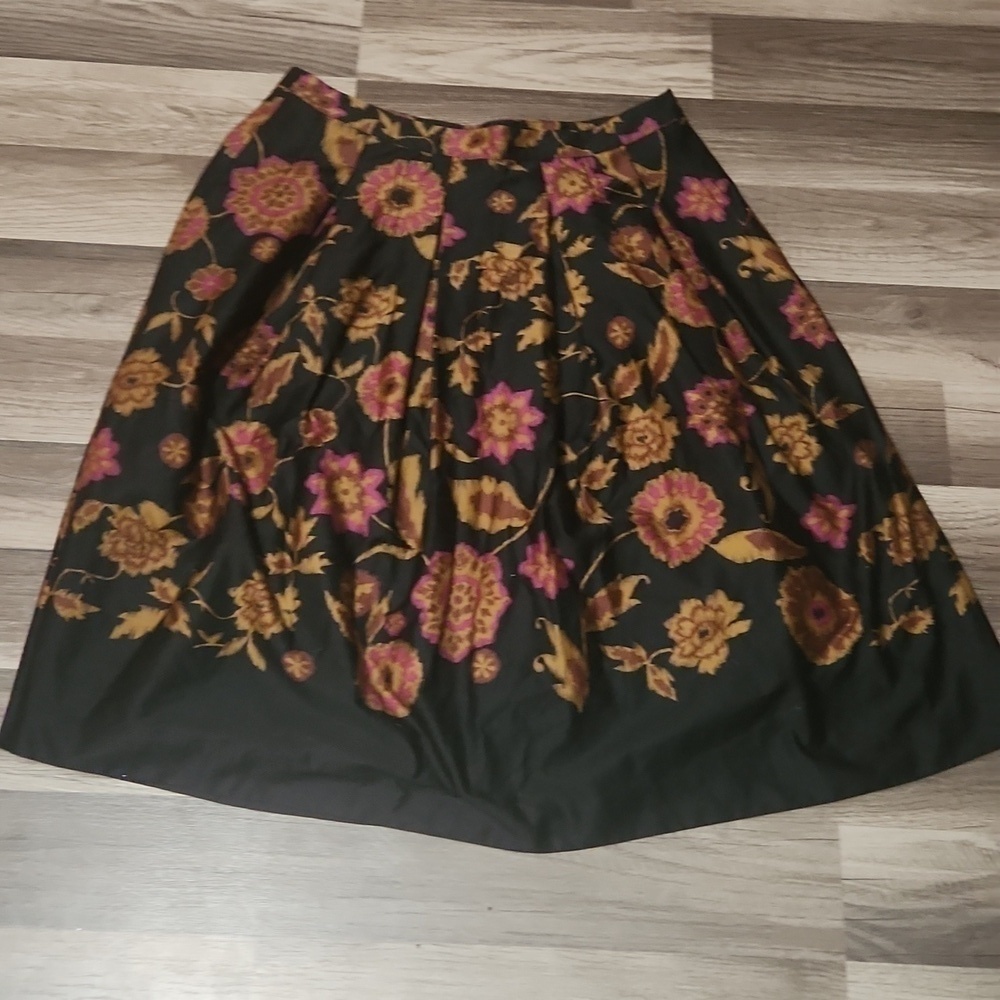 Peck & Peck Collection 50's Inspired Floral Skirt Size 10 Bohemian